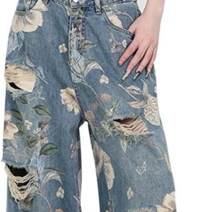 Y2k Vintage Hip Hop Jeans Women's Baggy Retro High Street Pants Outstanding Design Style Streetwear Trousers