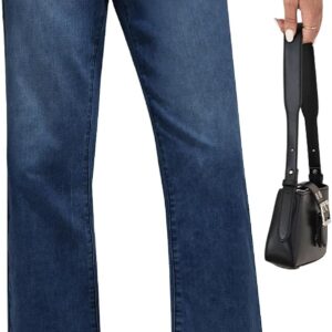 Cropped Jeans for Women High Waisted 90s Baggy Straight Stretchy Denim Pants Trendy Jeans with Pockets