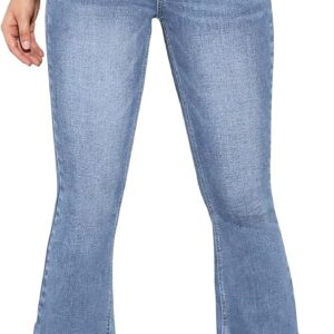Women's Bell Bottom Jeans Low Waist Classic Stretch Flared Jeans Denim Bell Bottom Pants